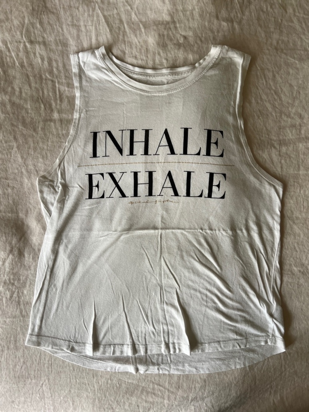 Spiritual Gangster White 'INHALE EXHALE' Graphic Tank